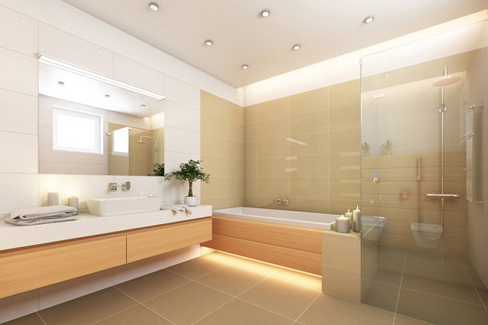 Đèn led trang trí cho phòng tắm thêm sang trọng và hiện đại