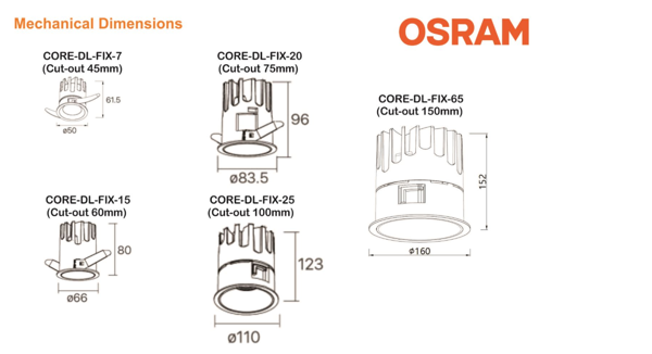 Top 5 Mẫu đèn Spotlight âm trần Osram chiếu điểm chất lượng cao